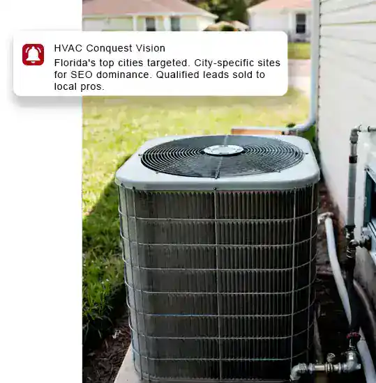 HVAC unit on a residential property with a focus on HVAC SEO strategies.