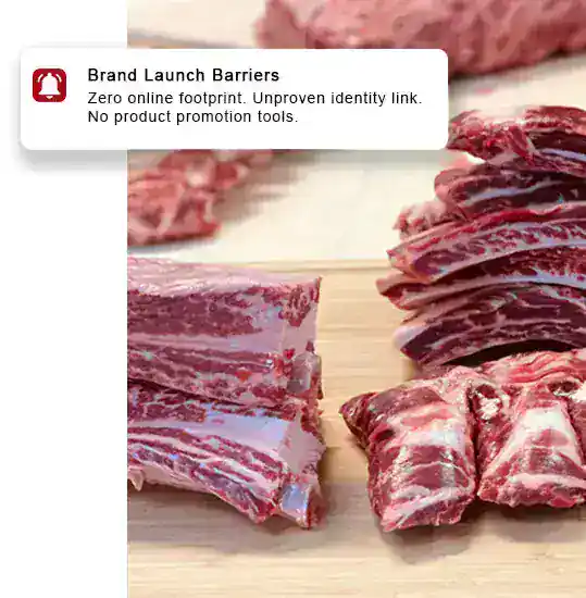 Fresh beef cuts displayed at Teagues Market for quality meat selection.